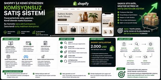 Shopify ile Kendi Sitenizden Komisyonsuz Satış Sistemi